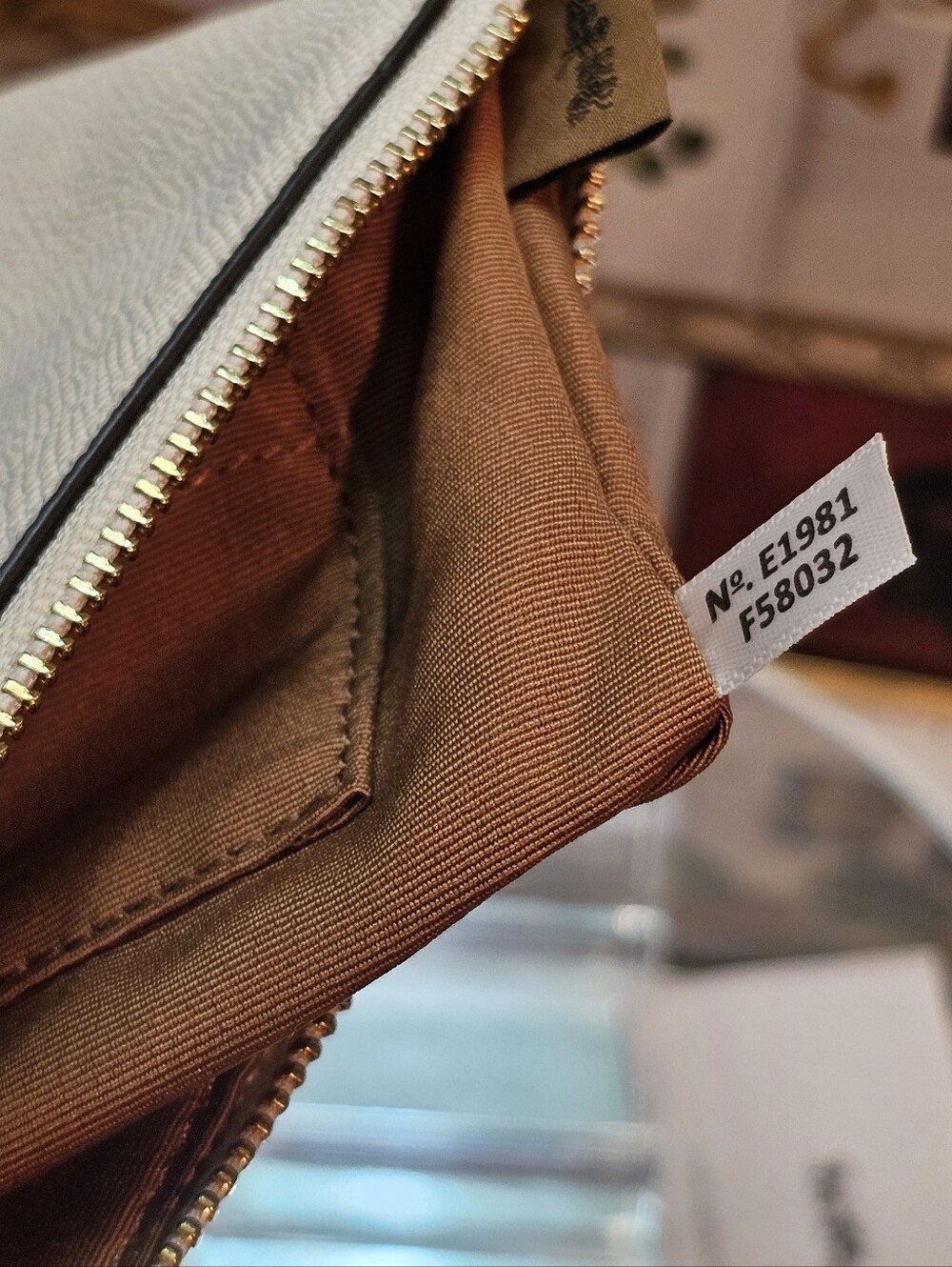 Coach Chalk Cross-Grain Leather Wristlet - Picture 16 of 16